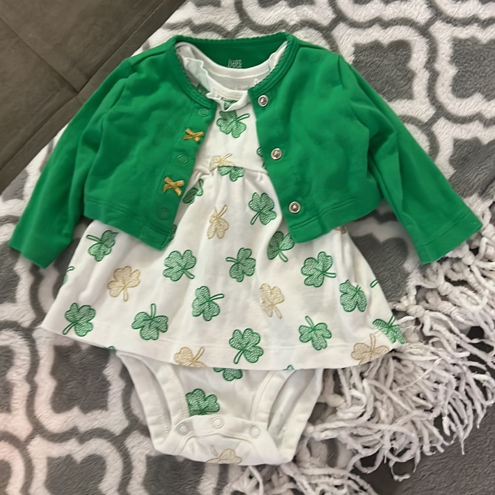 Carter’s Just for You St Patrick’s Day Baby Girl Onesie and little coat